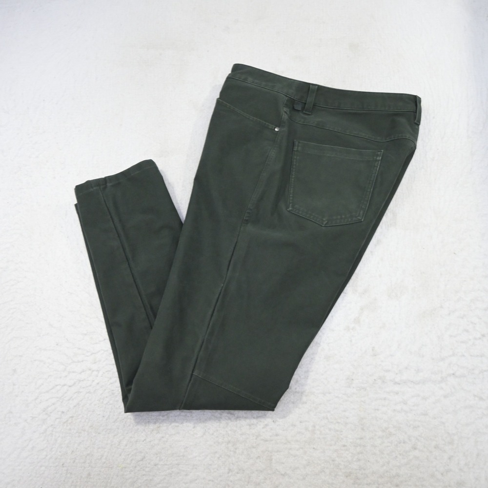 Lululemon ABC Pant Slim Mens 36 x 31" Green Canvas Utility Trousers